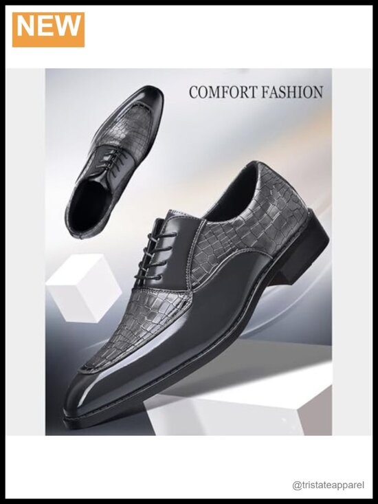 Premium Leather Men\'s Oxfords Derby Dress Shoes Lace Up Formal Business main image 4